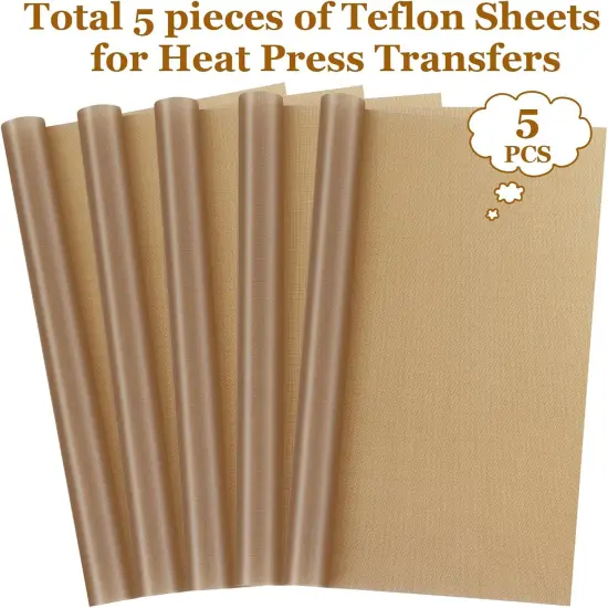 5 Pack Teflon Sheet for Heat Press {2}