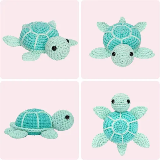 Crochet Kit for Beginners - (Blue Sea Turtle) {5}