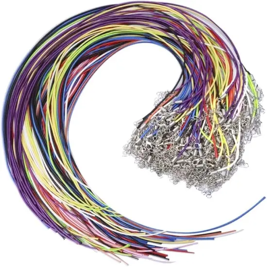 100Pcs Necklace Cord String with Clasp Bulk and Bracelet, Multicolor {1}