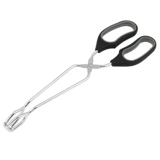 Chef Craft 12" Long Comfort Grip Offset Cooking Tongs for Easier Flipping Control {1}
