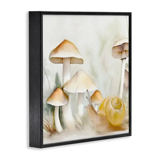 Stupell Industries Snail & Natural Mushrooms Framed Giclee Wall Art Design by Kim Allen {3}