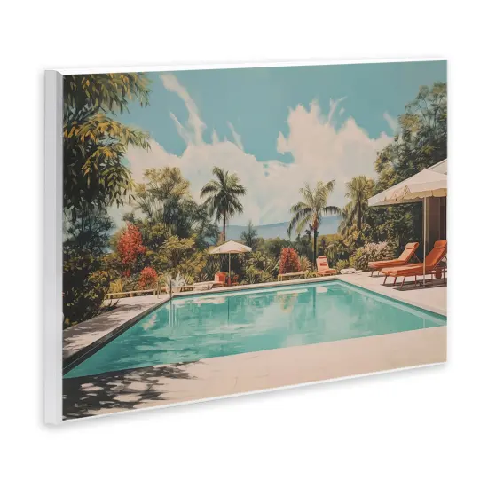 Stupell Industries Tropical Villa Swimming Pool Wall Plaque Art Design by Arlington Prints {3}