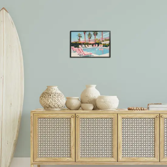 Stupell Industries Palm Springs Swimming Pool Framed Giclee Wall Art Design by Arlington Prints {8}