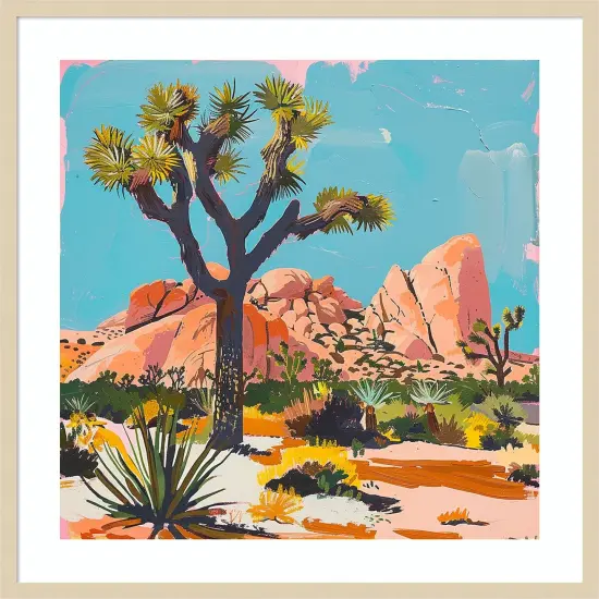 A Scenic View III by Walker Noble Wood Framed Wall Art Print {1}