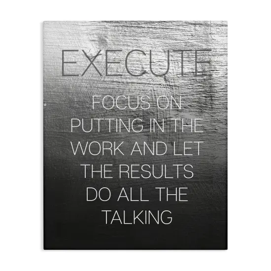 Stupell Industries Execute Motivational Definition Canvas Wall Art Design by Daphne Polselli {1}