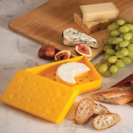 Hutzler Cheese Saver Storage Container - Stays Fresh Longer - Good for Soft or Hard Cheeses {3}