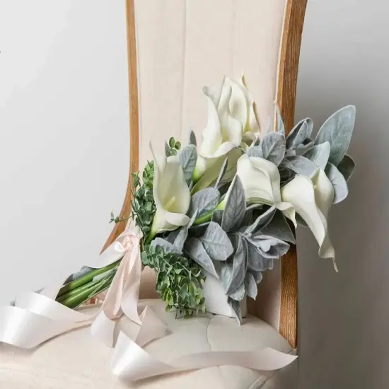 23" Artificial Lamb's Ear Bush &ndash; Faux Greenery Stems for Wreaths, Centerpieces & Farmhouse Decor {2}