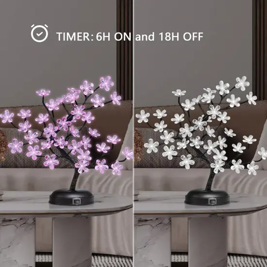 18-inch Crystal Flower LED Bonsai Tree {2}