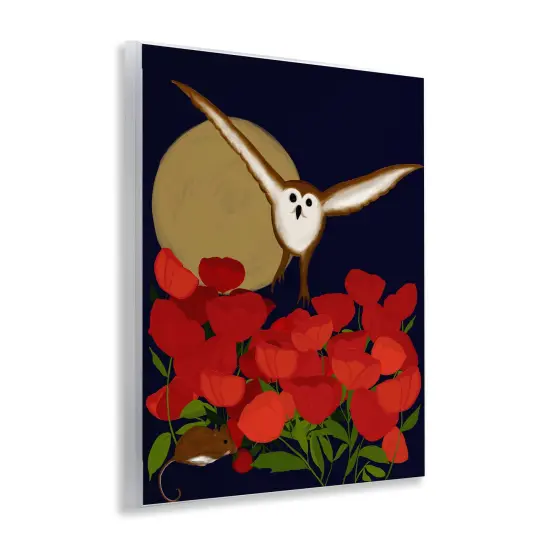 Stupell Industries Owl over Poppy Field Wall Plaque Art Design by Michelle Ingari Designs {3}