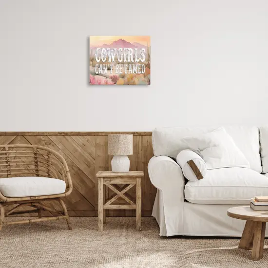 Stupell Industries Cowgirls Can't Be Tamed Canvas Wall Art Design by Lettered and Lined {2}