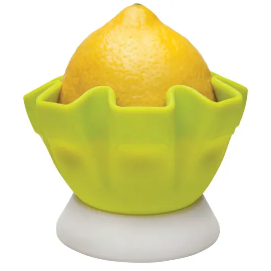 Hutzler Lemon / Lime Citrus Squeezer with Stand, Silicone Hand Juicer- Easy Mess-Free Squeezing for Table Serving Green {3}