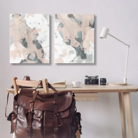 Stupell Industries Beige & Gray Splashes 2pc Canvas Wall Art Set Design by June Erica Vess  {2}