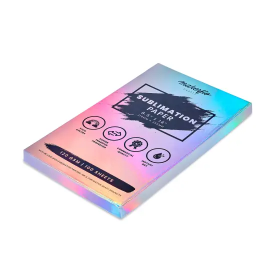 Makerflo Sublimation Paper 8.5 x 14 Inches 100 Sheets Heat Transfer Paper for Tumblers T-Shirts Phone Cases Mugs Printable Stickers Gifting Christmas DIY Enthusiast {6}
