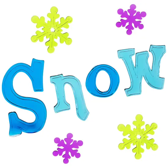 Northlight 21-Piece Let It Snow Santa and Snowman Gel Christmas Window Clings Multi {6}