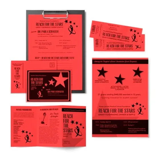 Astrobrights 12" x 12" 80# Cover Sheets Bulk Pack of 100 Rocket red {2}