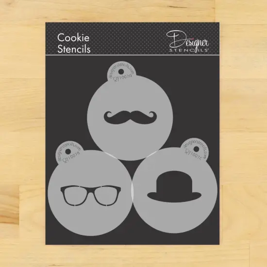 Hipster Cookie Stencil Set | C1007 by Designer Stencils | Cookie Decorating Tools | {1}