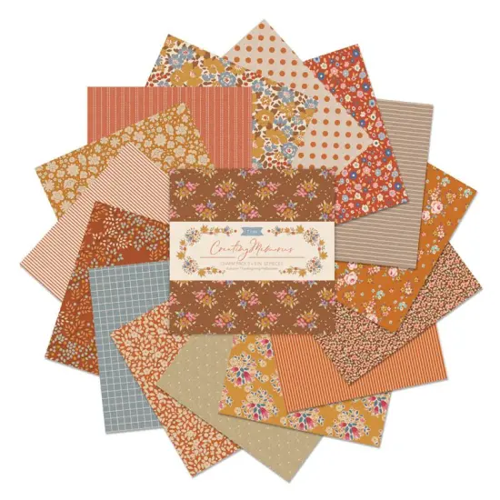 Tilda Fabrics Creating Memories Autumn Charm Pack - 32 Pieces - 5" x 5" -100% Cotton {2}