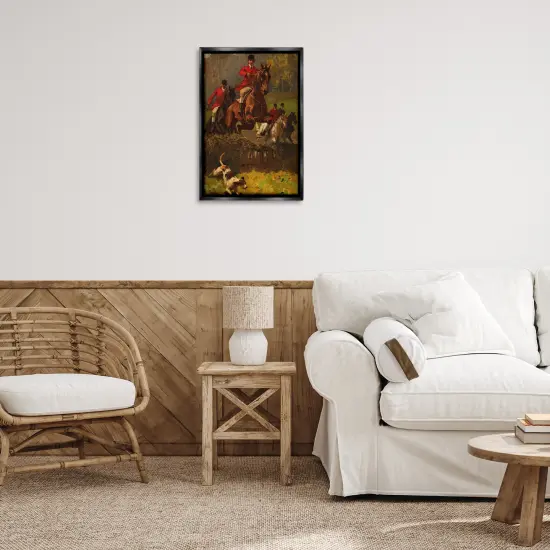 Stupell Industries Classic Hunting Dog Scene Floater Framed Canvas Wall Art Design by Tina Higgins Designs, Inc. {2}