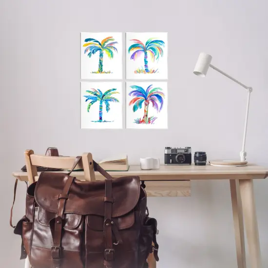Stupell Industries Bold Blue Palms 4pc Wall Plaque Art Set Design by Julie DeRice {2}