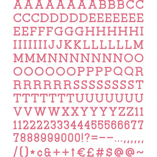 DCWV Letterboard Letters & Characters 1" 188/Pkg {3}