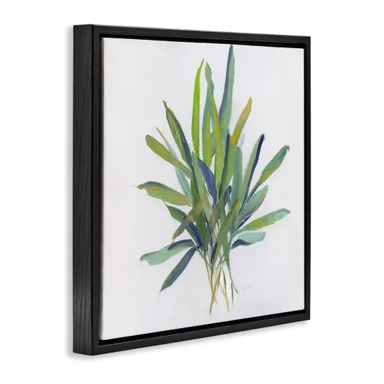 Stupell Industries Layered Leaf Sprigs Floater Framed Canvas Wall Art Design by Sally Swatland {3}