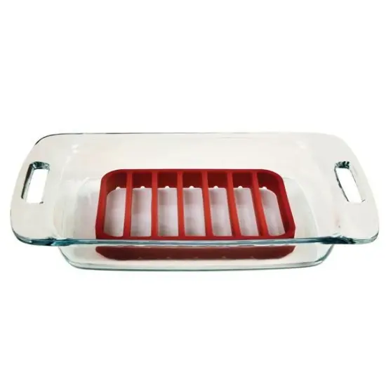 Norpro 9" x 6" Nonstick Silicone Rectangle Roast Rack and Trivet {5}