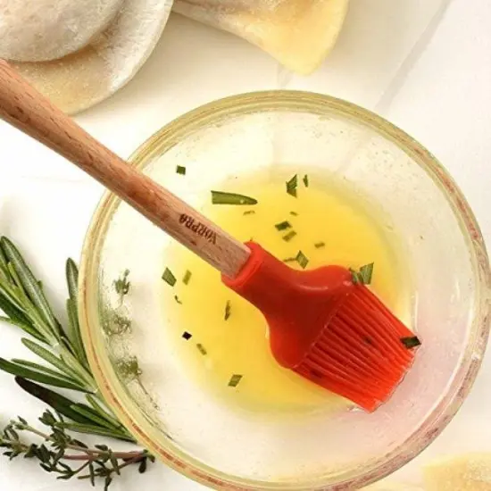 Norpro 7" Mini Heat-Resistant Silicone Basting Brush - For Pastry Glazes, Baking, Meat Sauces - Blue {4}