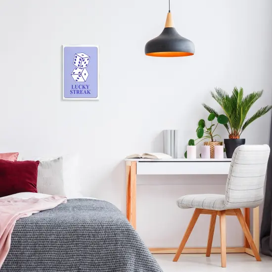 Stupell Industries Blue Lucky Streak Dice Wall Plaque Art Design by Martina Pavlova {2}