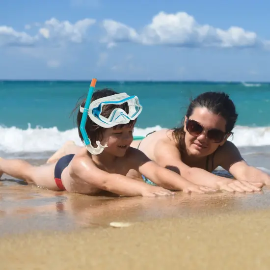 Swim Central Blue Children's Water Sports Silicone Swimming Goggle and Snorkel Set {3}