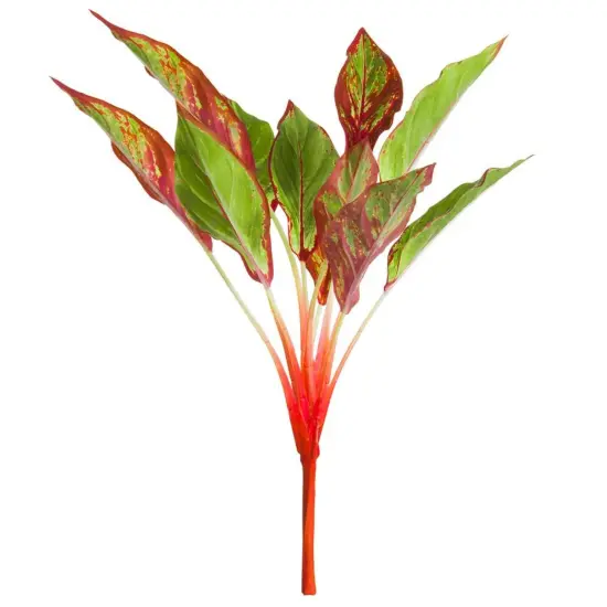 Allstate Two Tone Aglaonema Leaves Artificial Spray - 23" - Red and Green {1}