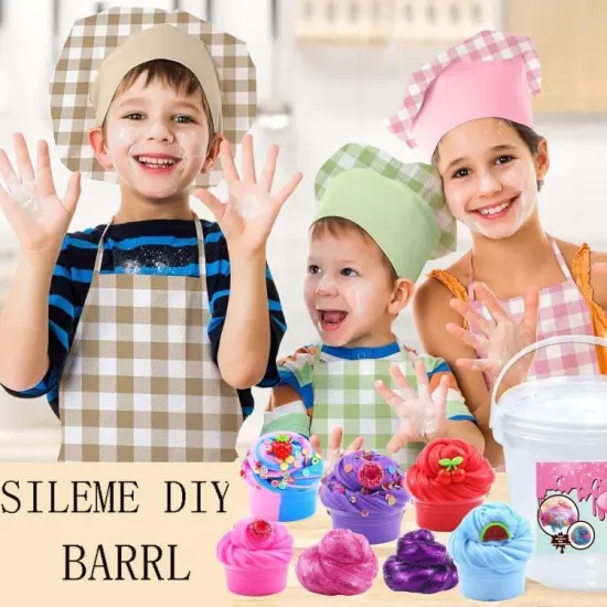 Milky White Slime Bucket with Premade Slime {4}