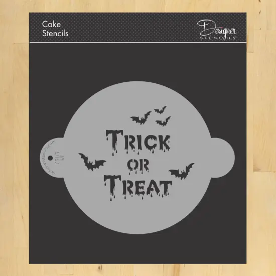 Halloween Trick or Treat Cake Stencil | C383 by Designer Stencils | Cake Decorating Tools | {1}