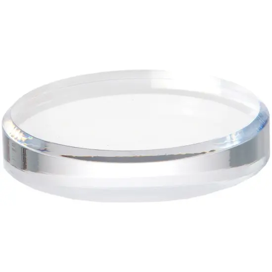 Plymor Clear Acrylic Beveled Round Display Base, 5" W x 5" D x 1" H {2}