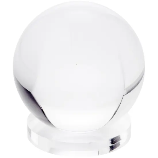Plymor Clear Acrylic Egg, Marble, Ball or Sphere Thin Display Holder Stand, 0.375" H x 2.5" W {3}