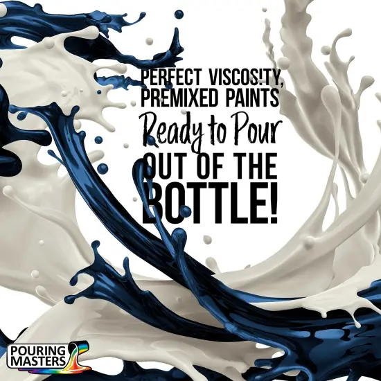 Pouring Masters Dark Sapphire Blue Metallic Pearl Ready to Pour Acrylic Pouring Paint - Premium 64-Ounce Pre-Mixed Fluid Acrylic Paint - Fluid Art Supplies for Canvas, Wood, Paper, Tile & Rocks {2}