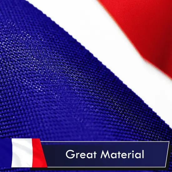France (French) Flag 75D Printed Polyester 3x5 Ft {4}