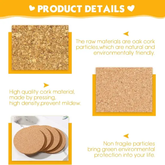 120 Pcs Cork Coaster Bulk 4 Inch {3}