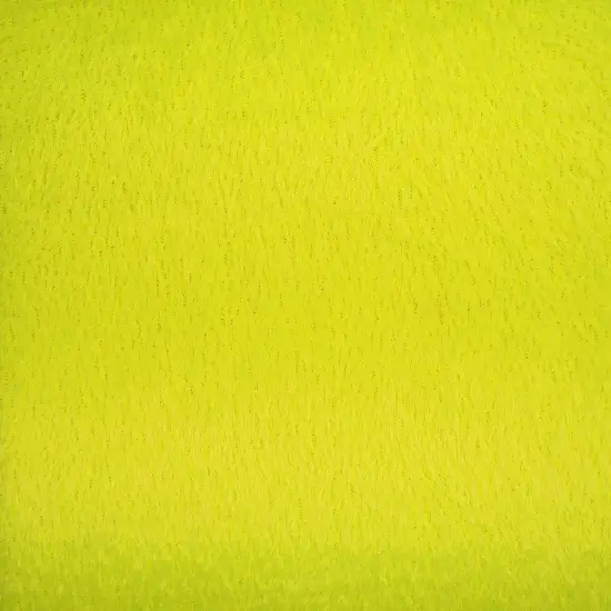 1 Yard Fake Feather Hacci Mohair Knit Fabric 290 GSM, 60/62&Prime; Wide Polyester Spandex Blend NEON YELLOW {1}