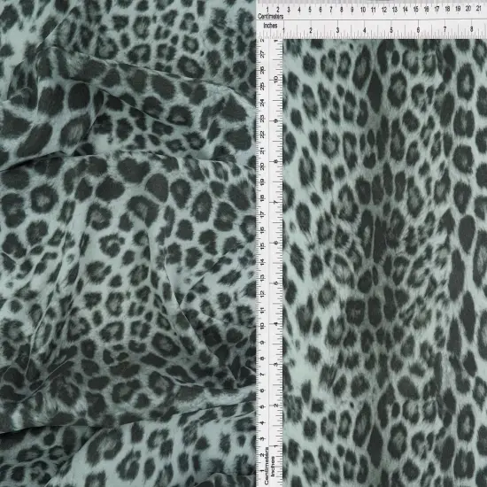 1 Yard Techno Crepe Animal Print Knit Fabric 220 GSM, 58/60&Prime; Wide Polyester Spandex Blend TAUPE/KHAKI {5}