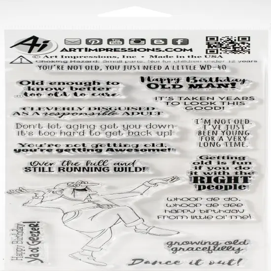 Art Impressions Laugh Lines Clear Stamp-Dance It Out {3}