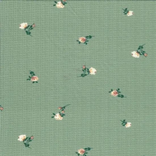 1 Yard Polyester Rayon Spandex 190 GSM Pointelle Ditsy Rib Print Fabric Soft 58/60" Width CHARCOAL {5}