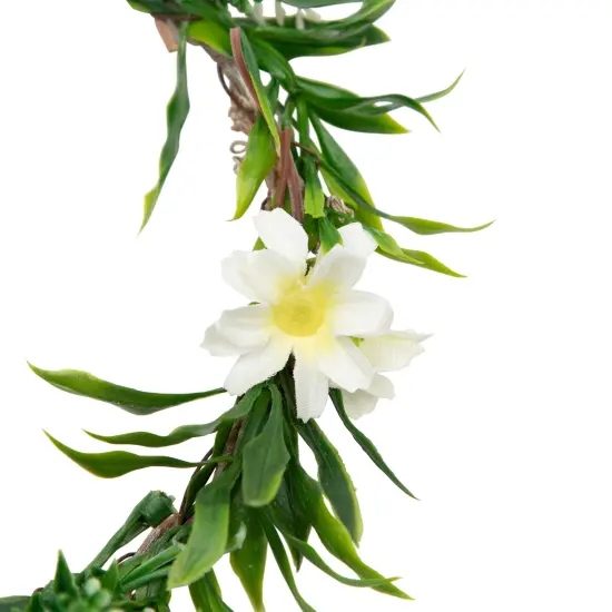 Northlight Mini Floral and Foliage Spring Wreath, Yellow 9" {3}