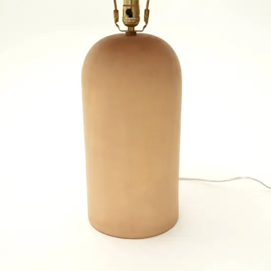 Handcrafted Decorative Beige Ceramic Table Lamp - 13" X 13" X 24.5" {6}