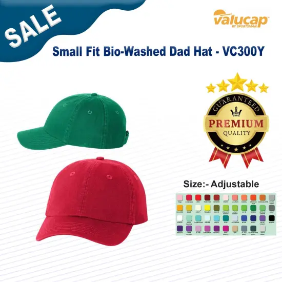 Valucap&reg; Small Fit Bio Washed Dad Hat Khaki {3}