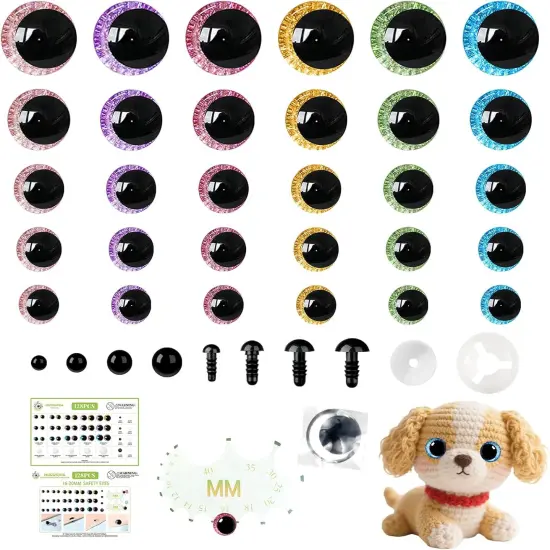 Glitter Moon Safety Eyes 256Pcs 6-30mm Safety Eyes {1}