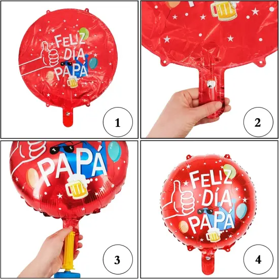 15Pcs Happy Fathers Day Balloons Party Decorations, 18 inch Feliz Dia PaPa Foil Balloons, Worlds Best Dad Balloons for Father's Day Party Birthday Decorations Supplies {4}