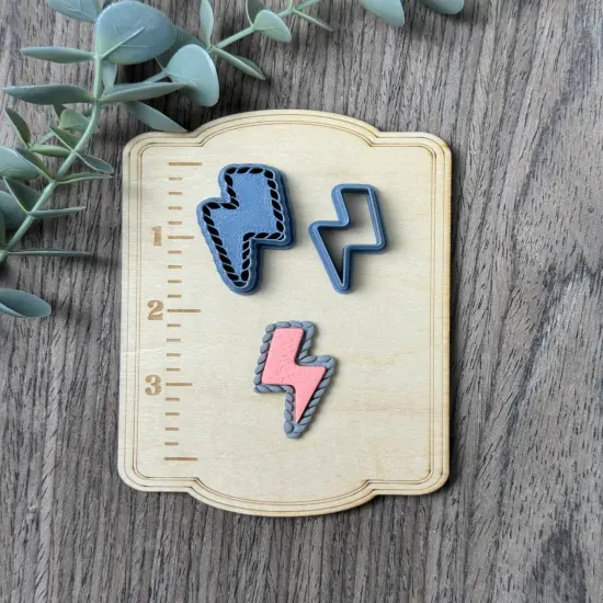 Lightning Bolt | Faux Turquoise | Country Western Clay Cutters {4}