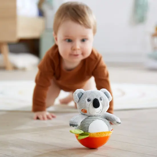 HABA Roly Poly Koala Wobbly Animal Chiming Baby Sensory Toys for Tummytime, Ideal Baby Toy for 6 Months+ Multicolor {6}