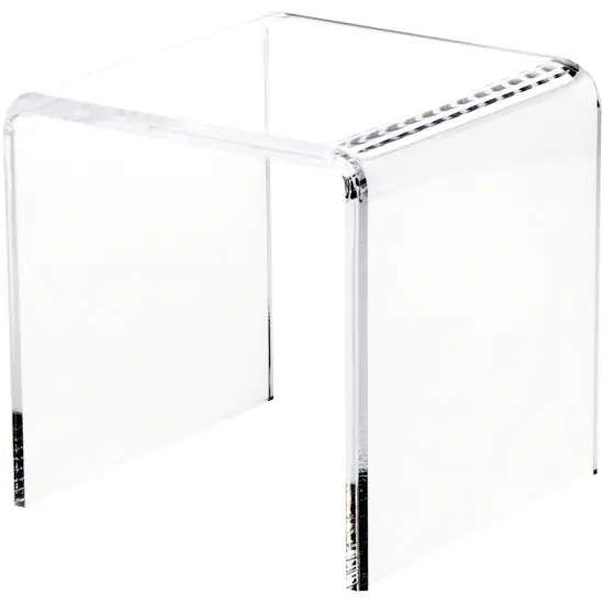 Plymor Clear Acrylic Beveled Square Display Riser, 7" H x 7" W x 7" D (3/8" thick) {1}
