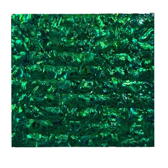 Shell Veneer, 5.5 x 9.5 inches | WMOP, BMOP, Abalone | Includes 3M Adhesive Sheet for Application, Great for Inlay Projects Emerald Green {1}